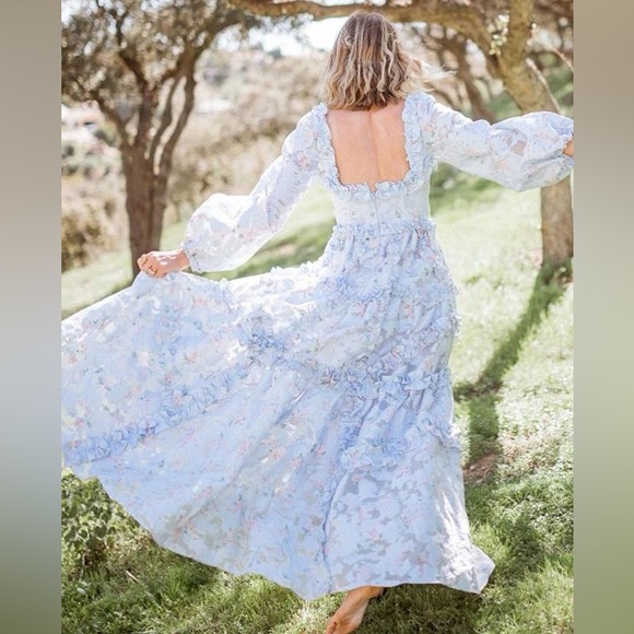 NWOT Needle & Thread Summer Blossom Milkmaid Maxi Dress Size 8 US - Picture 15 of 16